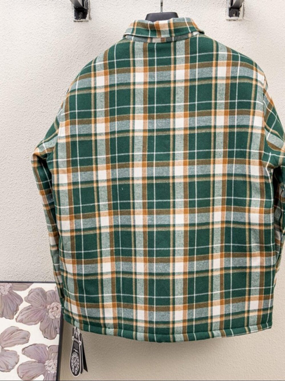 Chrome Hearts Plaid Padded Shirt Jacket In Green - Picture 2 of 9
